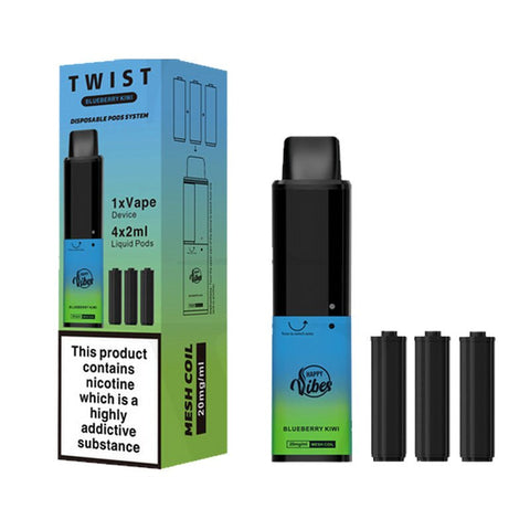 Happy Vibes Twist 2400 Disposable Vape Pen Box of 5 - Topvapewholesale