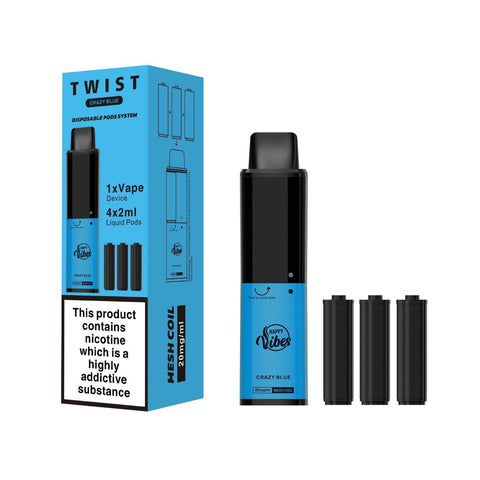 Happy Vibes Twist 2400 Disposable Vape Pen Box of 5 - Topvapewholesale