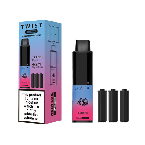 Happy Vibes Twist 2400 Disposable Vape Pen Box of 5 - Topvapewholesale