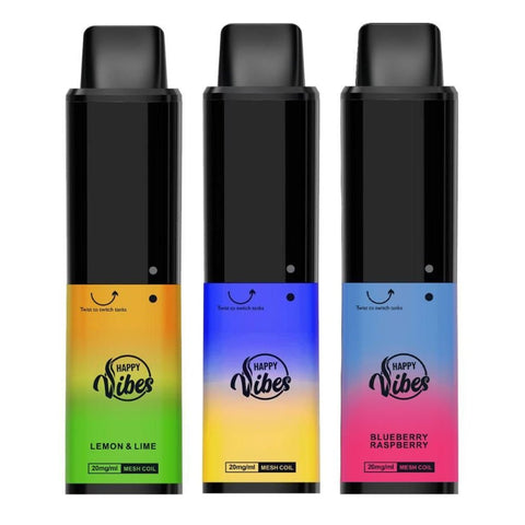 Happy Vibes Twist 2400 Disposable Vape Pen Box of 5 - Topvapewholesale