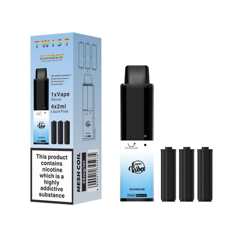 Happy Vibes Twist 2400 Disposable Vape Pen Box of 5 - Topvapewholesale