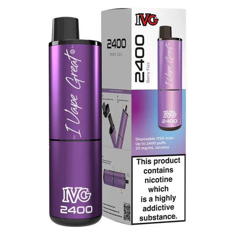 IVG 2400 Disposable Vape Pod Puff Device - Box of 5 - Topvapewholesale