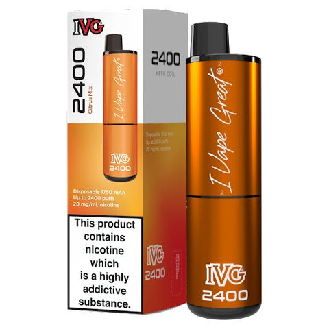 IVG 2400 Disposable Vape Pod Puff Device - Box of 5 - Topvapewholesale