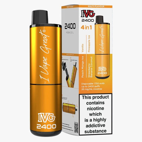 IVG 2400 Disposable Vape Pod Puff Device - Box of 5 - Topvapewholesale