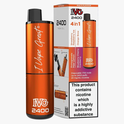 IVG 2400 Disposable Vape Pod Puff Device - Box of 5 - Topvapewholesale