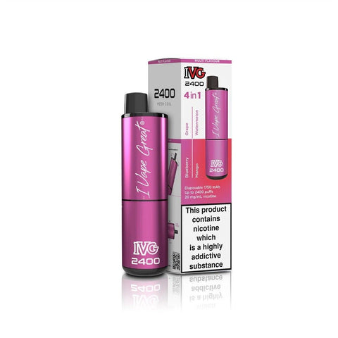 IVG 2400 Disposable Vape Pod Puff Device - Box of 5 - Topvapewholesale