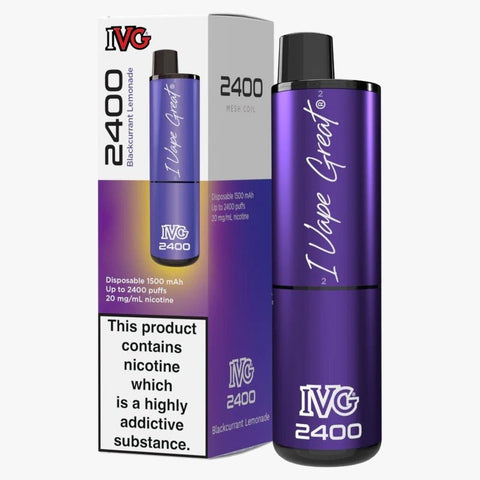 IVG 2400 Disposable Vape Pod Puff Device - Box of 5 - Topvapewholesale