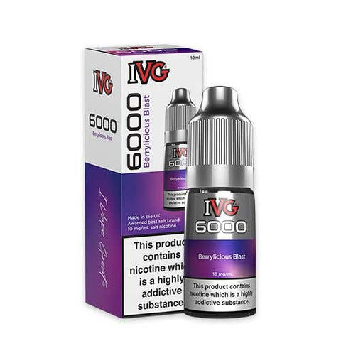 IVG 6000 Nic Salt 10ml Bottle Box of 10 - Topvapewholesale
