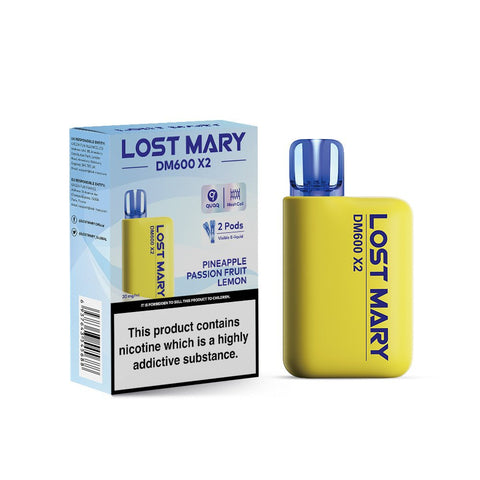 Lost Mary DM600 X2 1200 Puffs Disposable Vape Pod Box of 5 - Topvapewholesale