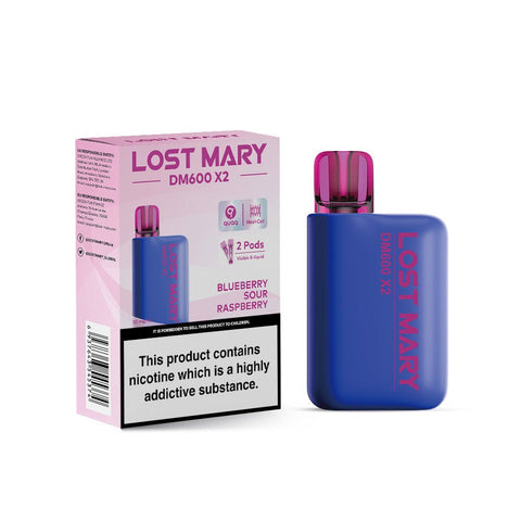 Lost Mary DM600 X2 1200 Puffs Disposable Vape Pod Box of 5 - Topvapewholesale