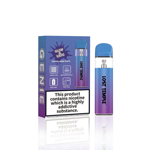 Lost Temple Genie Glow & Vape Refillable Pod System Kit - Topvapewholesale