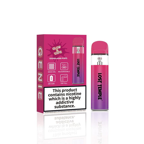 Lost Temple Genie Glow & Vape Refillable Pod System Kit - Topvapewholesale