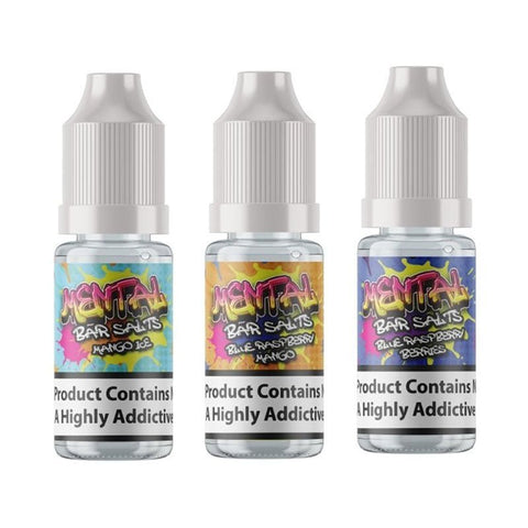 Mental Bar Salts 10ml E - liquids - Pack of 12 - Topvapewholesale
