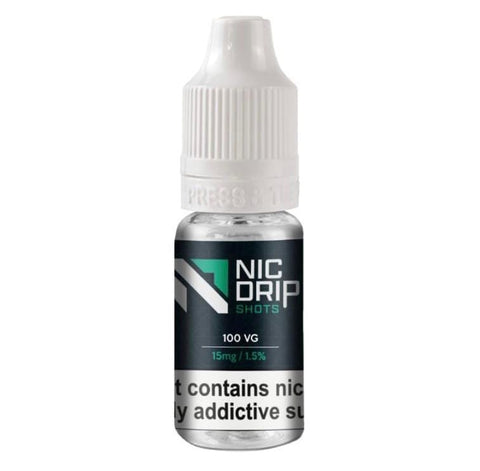 NIC DRIP - 100VG - 15MG - NICOTINE SHOT - Topvapewholesale