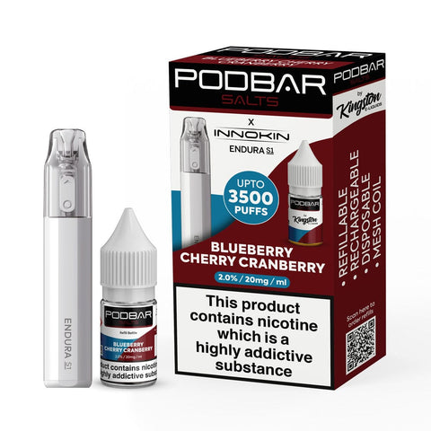 Podbar Salts + Innokin Endura S1 Pod Kit - Box of 5 - Topvapewholesale