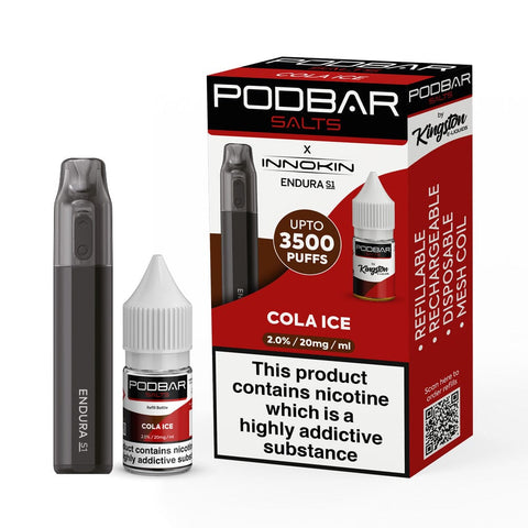 Podbar Salts + Innokin Endura S1 Pod Kit - Box of 5 - Topvapewholesale