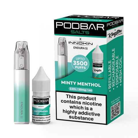 Podbar Salts + Innokin Endura S1 Pod Kit - Box of 5 - Topvapewholesale