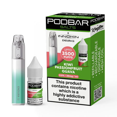 Podbar Salts + Innokin Endura S1 Pod Kit - Box of 5 - Topvapewholesale