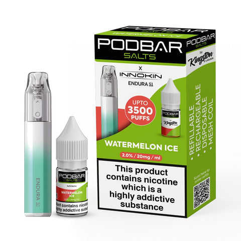 Podbar Salts + Innokin Endura S1 Pod Kit - Box of 5 - Topvapewholesale
