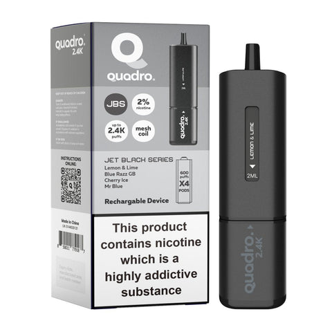 Quadro 2400 Puffs 4 in 1 Rechargable Disposable Vape Pod Device - Box of 5 - Topvapewholesale