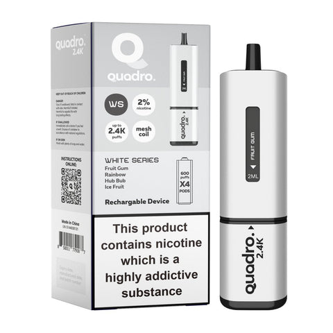 Quadro 2400 Puffs 4 in 1 Rechargable Disposable Vape Pod Device - Box of 5 - Topvapewholesale