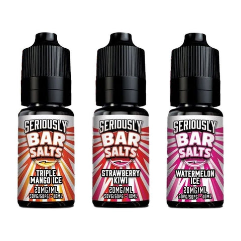 Seriously Bar Salt 10ml E - liquids Nic Salts - Box of 10 - Topvapewholesale