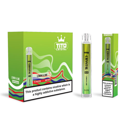 Tito Crystal 600 Disposable Vape Pod Box of 10 - Topvapewholesale