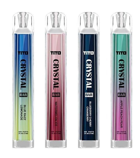 Tito Crystal 600 Disposable Vape Pod Box of 10 - Topvapewholesale