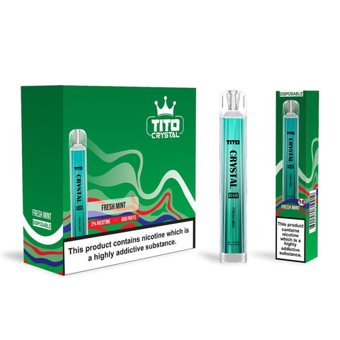 Tito Crystal 600 Disposable Vape Pod Box of 10 - Topvapewholesale