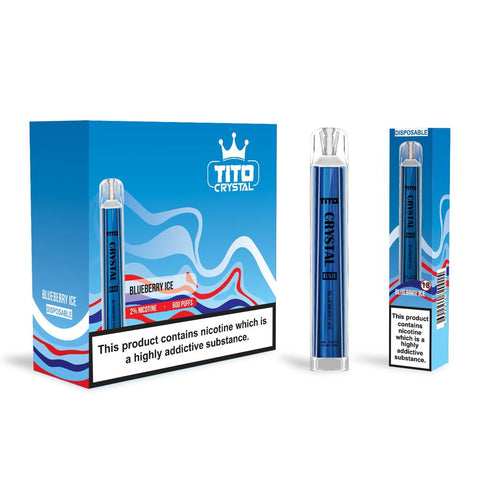 Tito Crystal 600 Disposable Vape Pod Box of 10 - Topvapewholesale