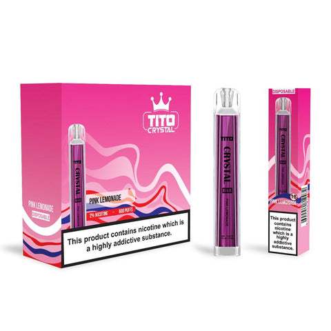 Tito Crystal 600 Disposable Vape Pod Box of 10 - Topvapewholesale