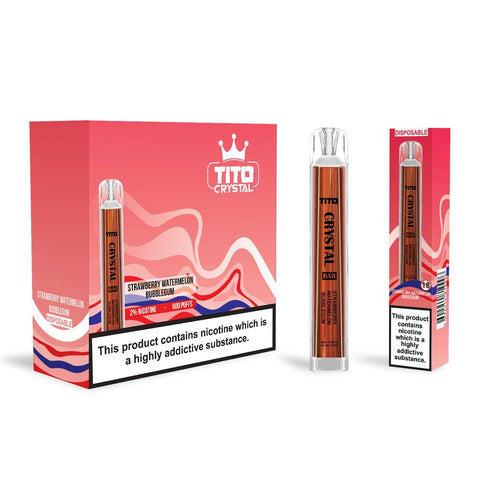 Tito Crystal 600 Disposable Vape Pod Box of 10 - Topvapewholesale