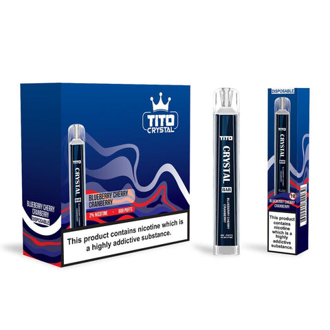 Tito Crystal 600 Disposable Vape Pod Box of 10 - Topvapewholesale