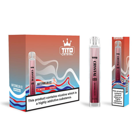Tito Crystal 600 Disposable Vape Pod Box of 10 - Topvapewholesale