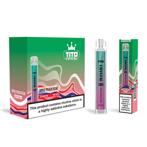 Tito Crystal 600 Disposable Vape Pod Box of 10 - Topvapewholesale
