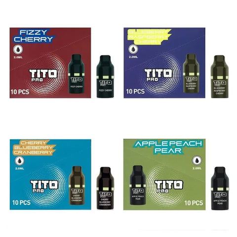 Tito Pro Replacement Disposable Vape Pods Box of 10 - Topvapewholesale