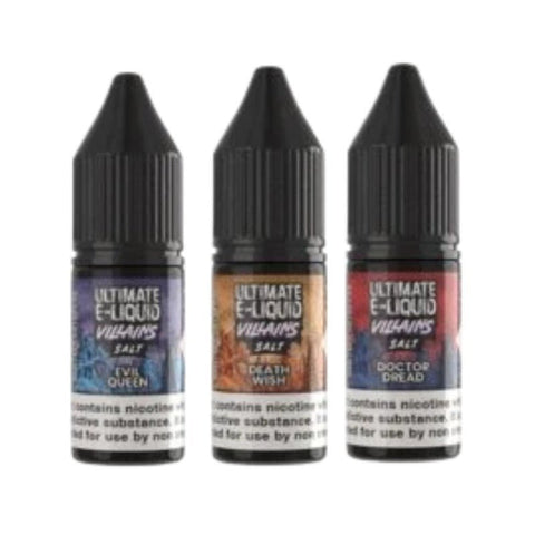 Ultimate E - Liquid Villains 10ML Nic Salt (Pack of 10) - Topvapewholesale