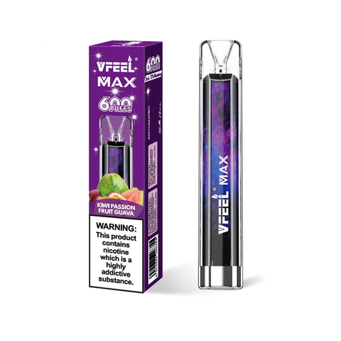 Vfeel Max 600 Puffs Disposable Vape Puff Bar Box of 10 - Topvapewholesale