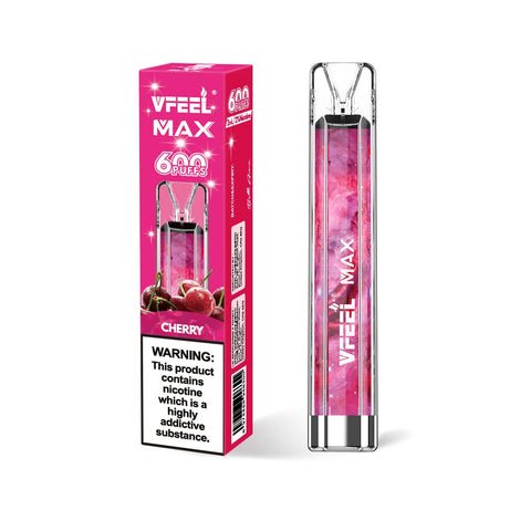 Vfeel Max 600 Puffs Disposable Vape Puff Bar Box of 10 - Topvapewholesale