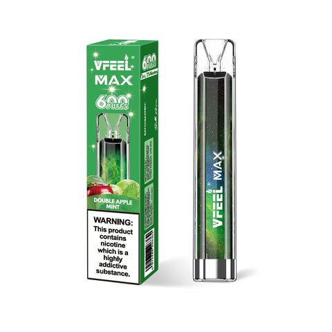Vfeel Max 600 Puffs Disposable Vape Puff Bar Box of 10 - Topvapewholesale