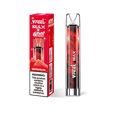 Vfeel Max 600 Puffs Disposable Vape Puff Bar Box of 10 - Topvapewholesale
