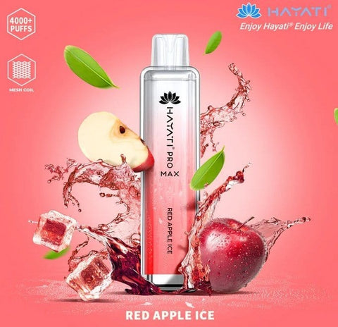 Zero Nicotine Hayati Crystal Pro Max 4000 Disposable Vape Puff Bar Box of 10 - Topvapewholesale