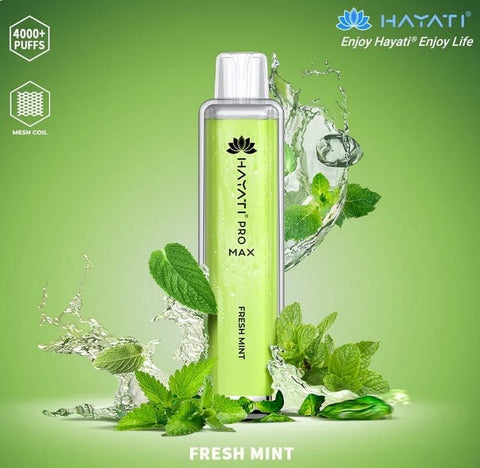 Zero Nicotine Hayati Crystal Pro Max 4000 Disposable Vape Puff Bar Box of 10 - Topvapewholesale