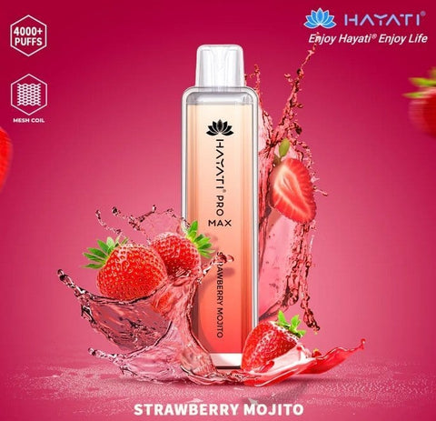 Zero Nicotine Hayati Crystal Pro Max 4000 Disposable Vape Puff Bar Box of 10 - Topvapewholesale