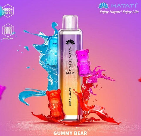 Zero Nicotine Hayati Crystal Pro Max 4000 Disposable Vape Puff Bar Box of 10 - Topvapewholesale