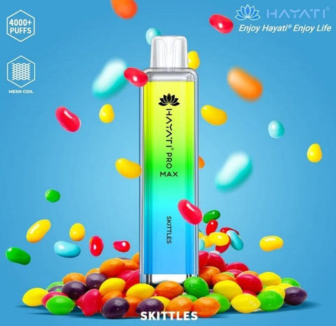 Zero Nicotine Hayati Crystal Pro Max 4000 Disposable Vape Puff Bar Box of 10 - Topvapewholesale