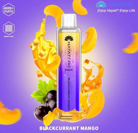 Zero Nicotine Hayati Crystal Pro Max 4000 Disposable Vape Puff Bar Box of 10 - Topvapewholesale